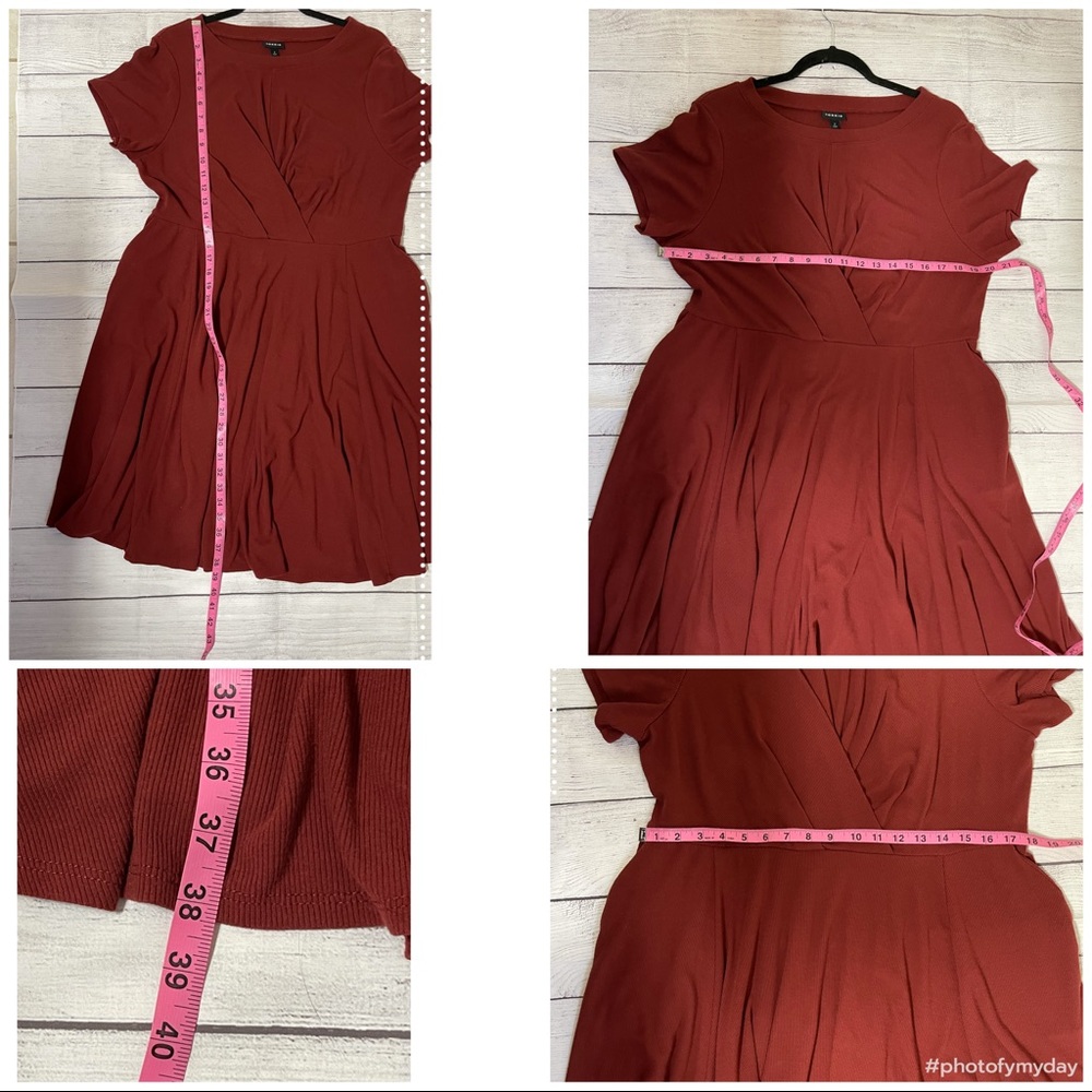 Torrid rust red skater dress. - Picture 12 of 13